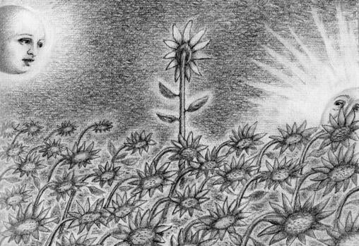 «El Giraluna» (2011). Lápiz sobre papel