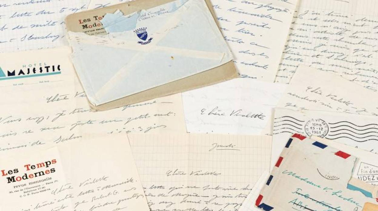 Algunas de las cartas que Simone de Beauvoir envió a la escritora francesa Violette Leduc