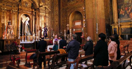 Misa oficiada en la iglesia de la Anunciación por los hermanos Bécquer