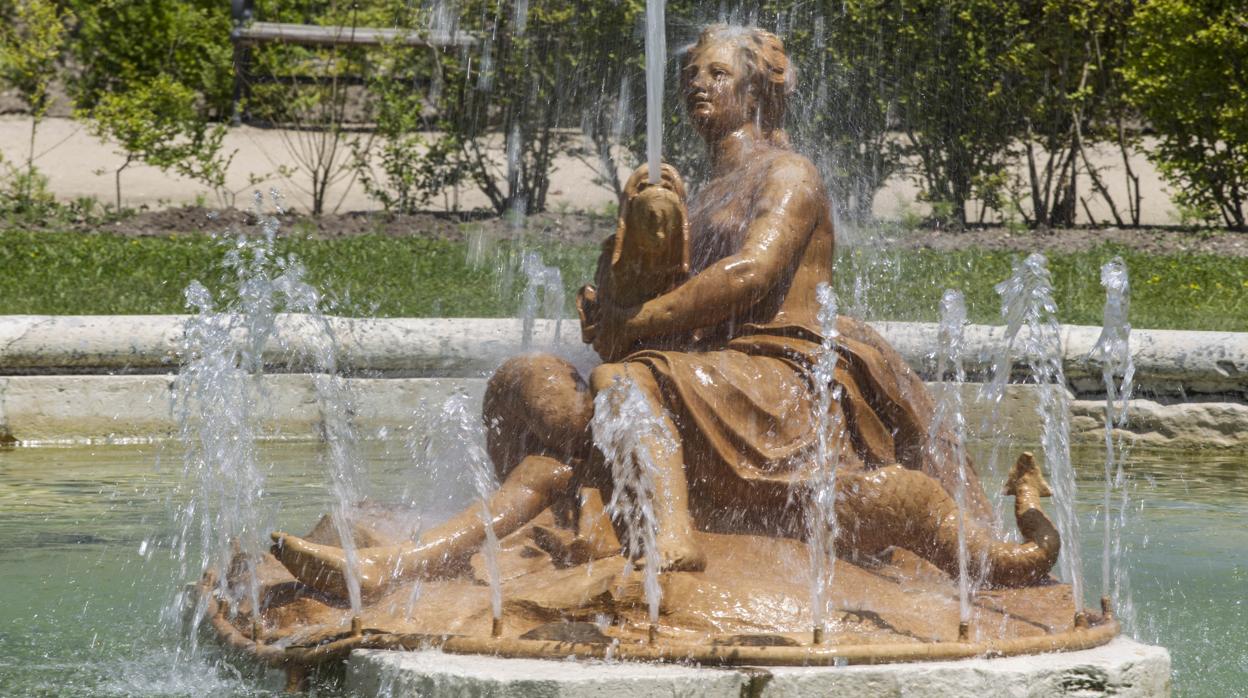 Una de las fuentes del Jardín de la Isla en Aranjuez