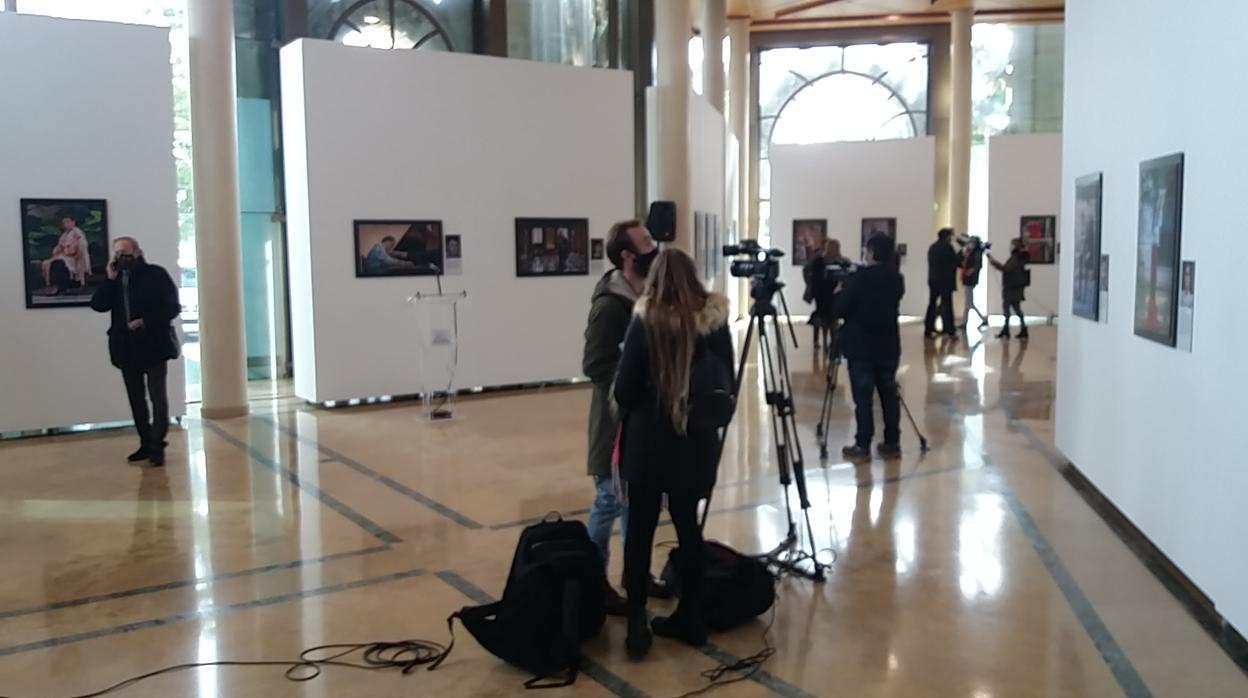 Un momento de la inauguración de esta muestra sobre el arte del flamenco