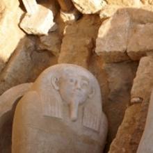 Detalle de uno de los hallazgos en la Necrópolis Alta de Oxirrinco