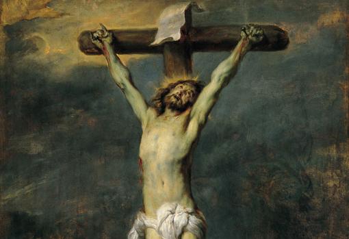 «Cristo en la Cruz», de Van Dyck. Detalle
