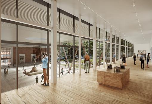 Una de las salas de exposiciones del museo bilbaíno