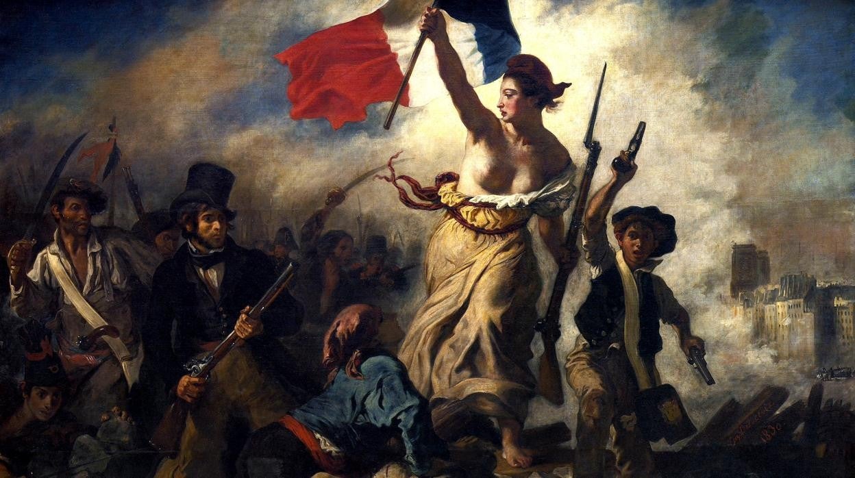 «La libertad guiando al pueblo», de Delacroix