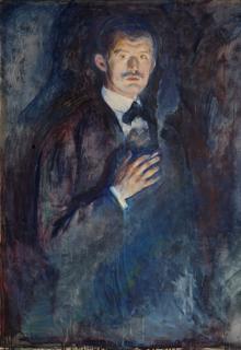 'Autorretrato con cigarrillo', de Munch