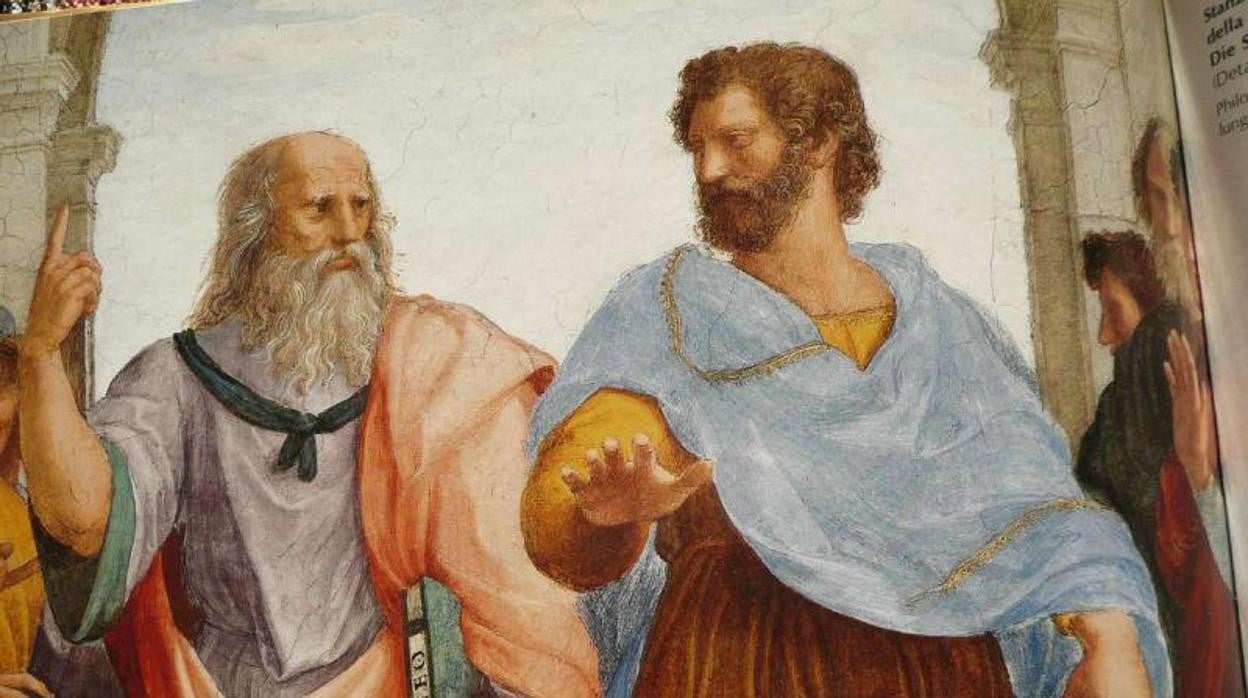 «La escuela de Atenas», de Rafael, es una pintura sita en el Vaticano donde figuran Aristóteles y su maestro Platón