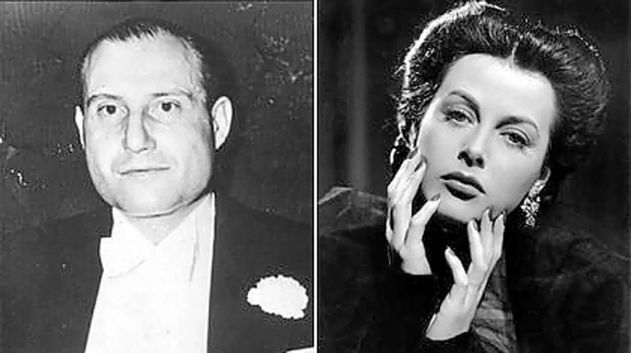 Fiedrich Mandl (i) y Hedy Lamarr (d)