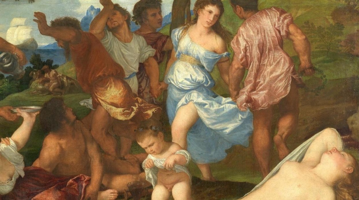 «La bacanal de los andrios», de Tiziano, en el Museo del Prado