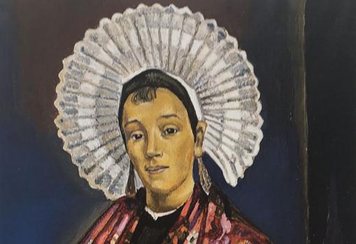 ‘La boulonnaise’, de María Blanchard. Detalle