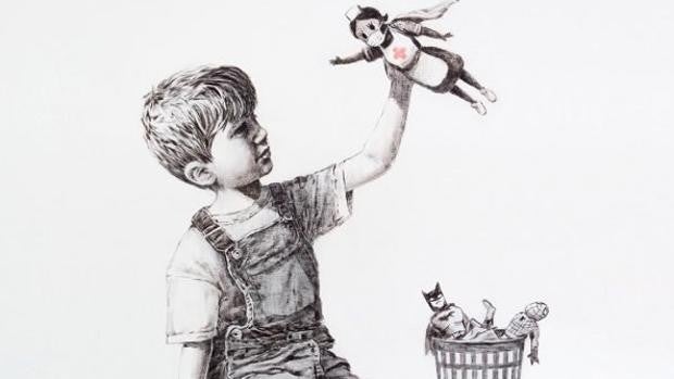 Una obra de Banksy dedicada a los sanitarios alcanza el récord de casi 20 millones