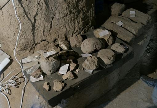 Algunas de las piezas arqueológicas descubiertas en Luxor