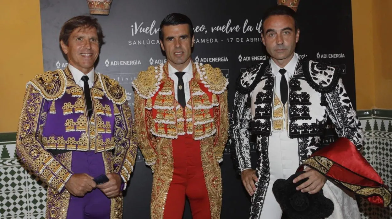 Manuel Díaz «El Cordobés», Emilio de Justo y Enrique Ponce, este sábado en Sanlúcar de Barrameda