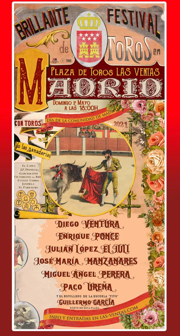 Presentado el cartel que ilustra el 'brillante' festival taurino del 2 de mayo en Las Ventas