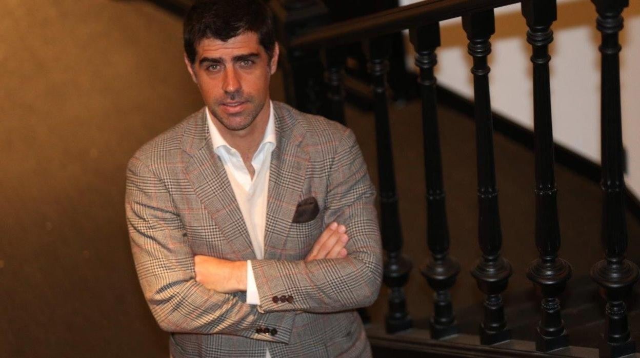 Jorge Coll, esta mañana en la sede de Colnaghi en Madrid