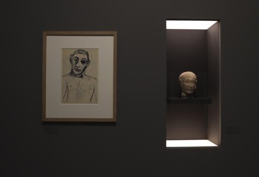 Una obra de Picasso, confrontada con una pieza de arte ibero