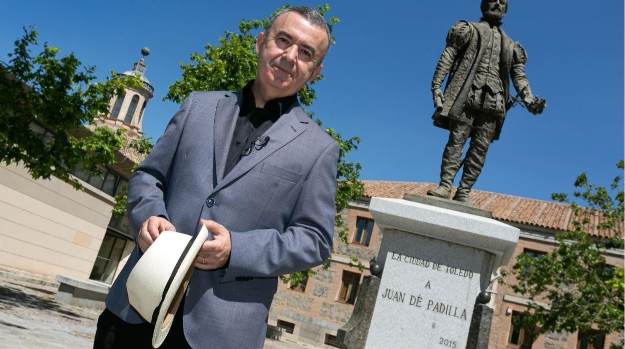 Lorenzo Silva, en Toledo, durante la presentación de ‘Castellano’