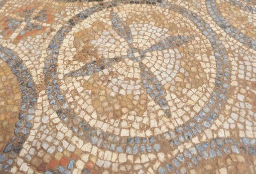 Detalle del mosaico hallado en Mérida