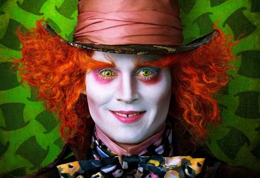Johnny Depp, como el sombrerero loco en la recreación que hizo Tim Burton en 2010 de 'Alicia en el País de las Maravillas'