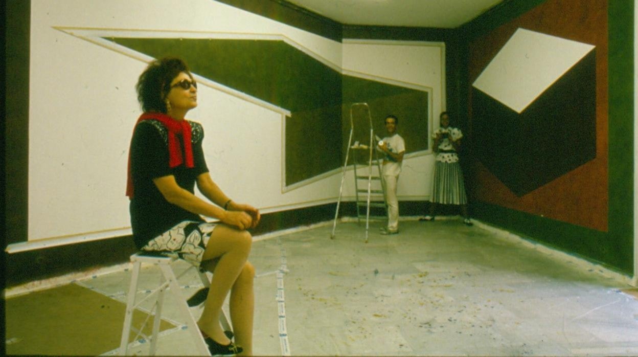 Juana de Aizpuru en su despacho en Madrid