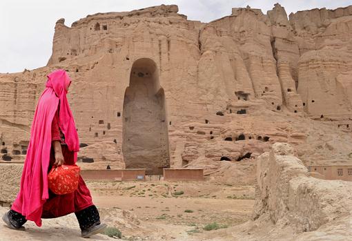 El lugar donde se encontraba uno de los budas gigantes de Bamiyan