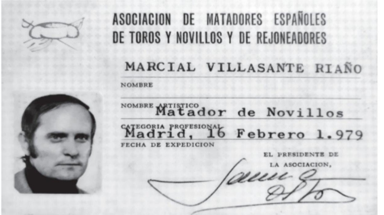 Carné de Marcial Villasante