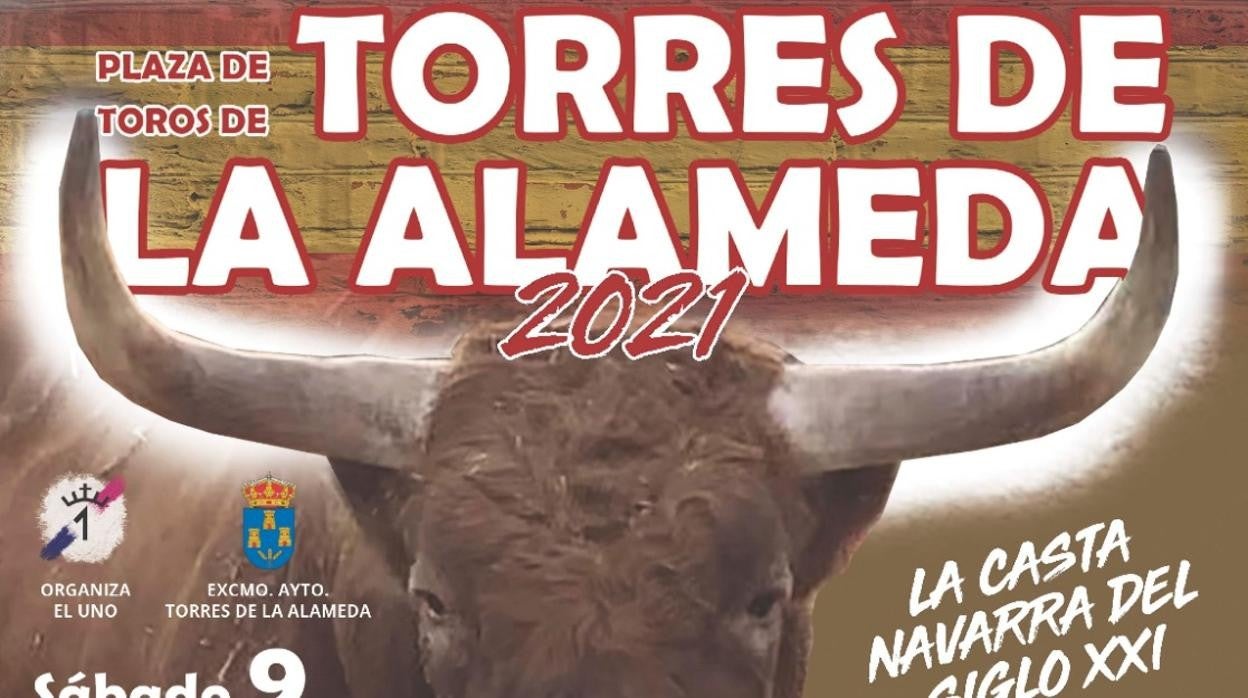 Cartel anunciador de la corrida en Torres de Alameda