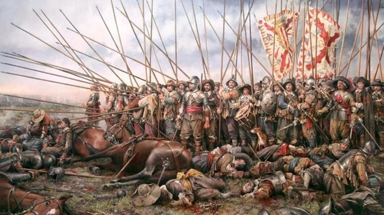 Detalla del cuadro de Augusto Ferrer Dalmau sobre la batalla de Rocroi.