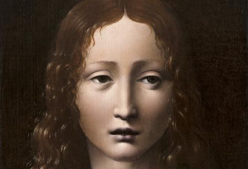 'El Salvador adolescente'. Detalle. Atribuido a Giovanni Antonio Boltraffio (1466/67-1516) Óleo sobre tabla, h. 1490-95