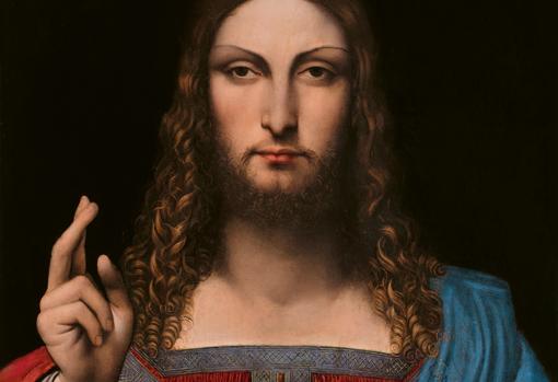 'Salvator Mundi (versión Ganay)'. Detalle. Taller de Leonardo da Vinci, autorizado y supervisado por él. Óleo sobre tabla, h. 1505-15