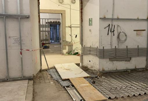 Los nuevos espacios, durante las obras