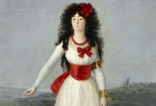 Goya. 'La duquesa de Alba' (1795). Detalle