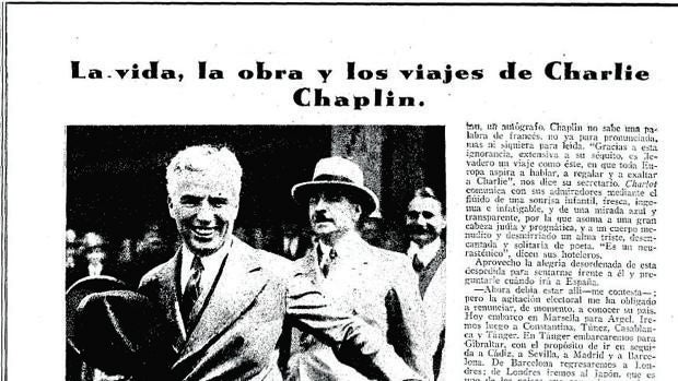 La entrevista que ABC le arrancó a Chaplin en un tren