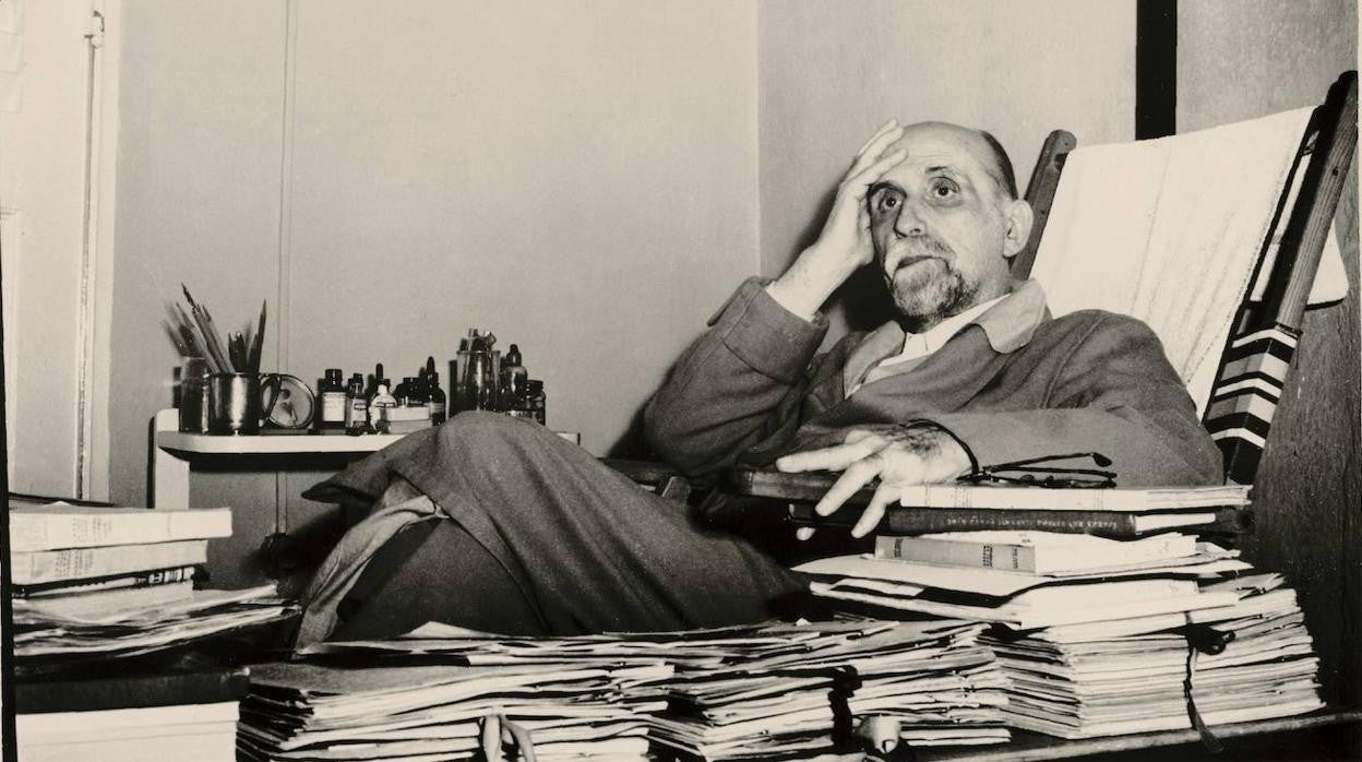 Juan Ramón Jiménez, retratado en Puerto Rico en 1952