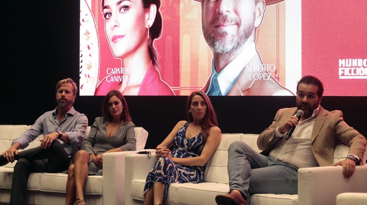 Alberto López, Carmen Canivell, Antonia Gómez y Alfonso Sánchez, este miércoles en la presentación