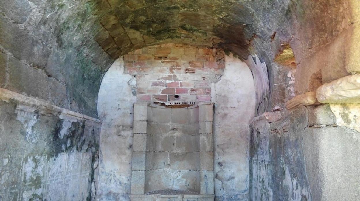 Interior de la ermita de la Portera, en Cáceres