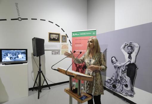 Patricia del Pozo, durante la inauguración de la exposición