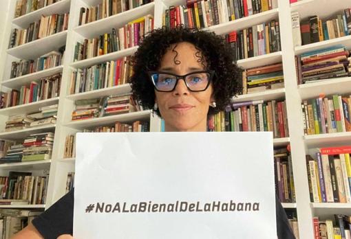 La creadora Cuco Fusco alentando en redes el boicot a la Bienal