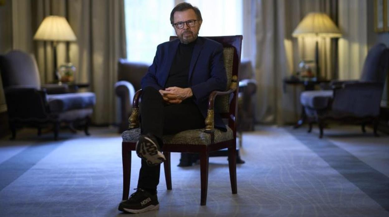 Björn Ulvaeus, en la sala Mata Hari del Hotel Palace