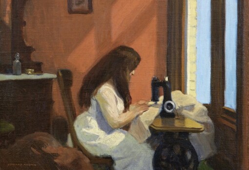'Muchacha cosiendo a máquina', de Edward Hopper