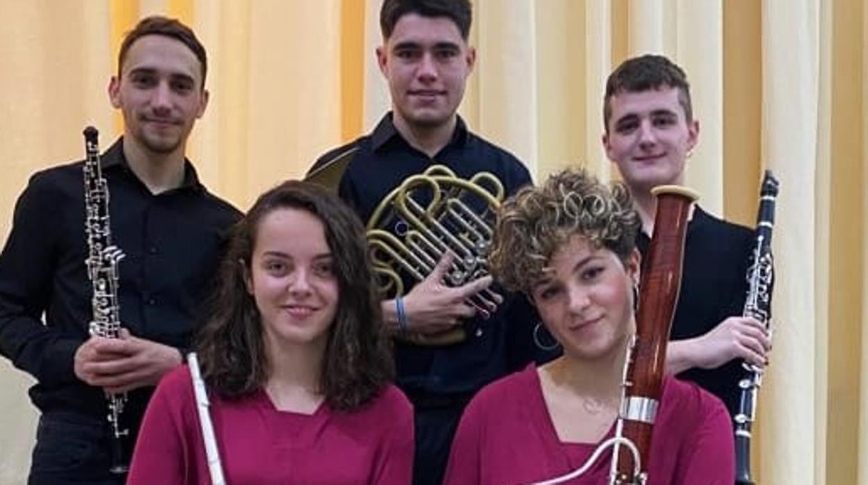 Los integrantes del Quinteto Bóreas, que actuarán el domingo en Espacio Turina