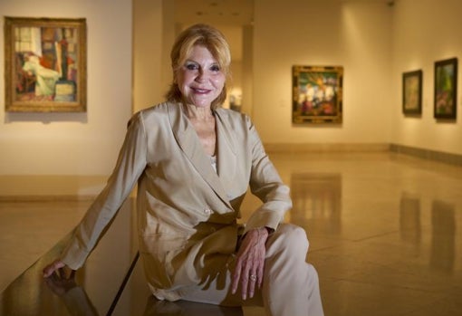Carmen Thyssen, en las salas que acogen su colección en el Museo Thyssen