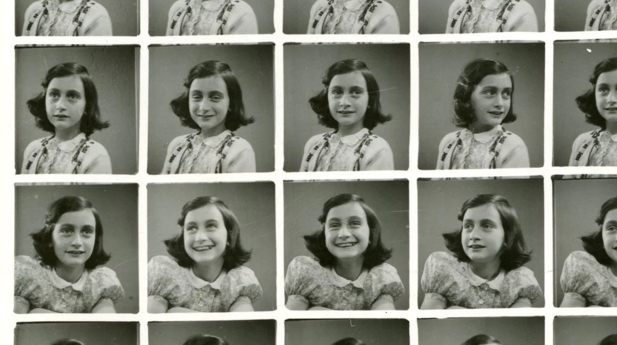 Serie de fotos de pasaporte de Ana Frank del año 1939