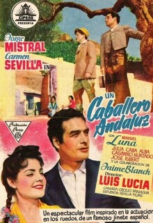 Cartel del film 'Un caballero andaluz' (1954), con Carmen Sevilla y Jorge Mistral