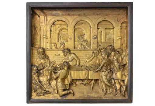 'El Festín de Herodes' (1423 -7), de Donatello, pila bautismal del Baptisterio de Siena