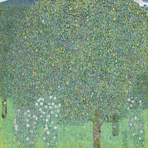 'Rosales bajo los árboles" (1905) de Klimt,
