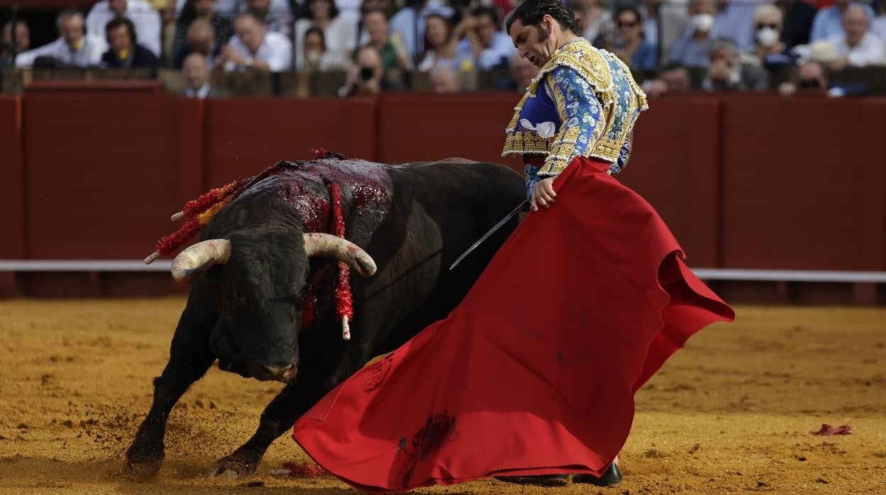 Morante de la Puebla, en la corrida de este Domingo de Resurrección en Sevilla