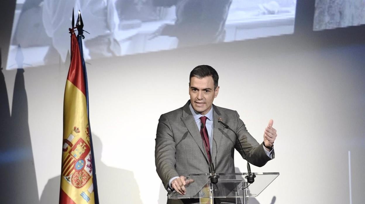 Pedro Sánchez, en la presentación del 'Hub audiovisual' en 2021