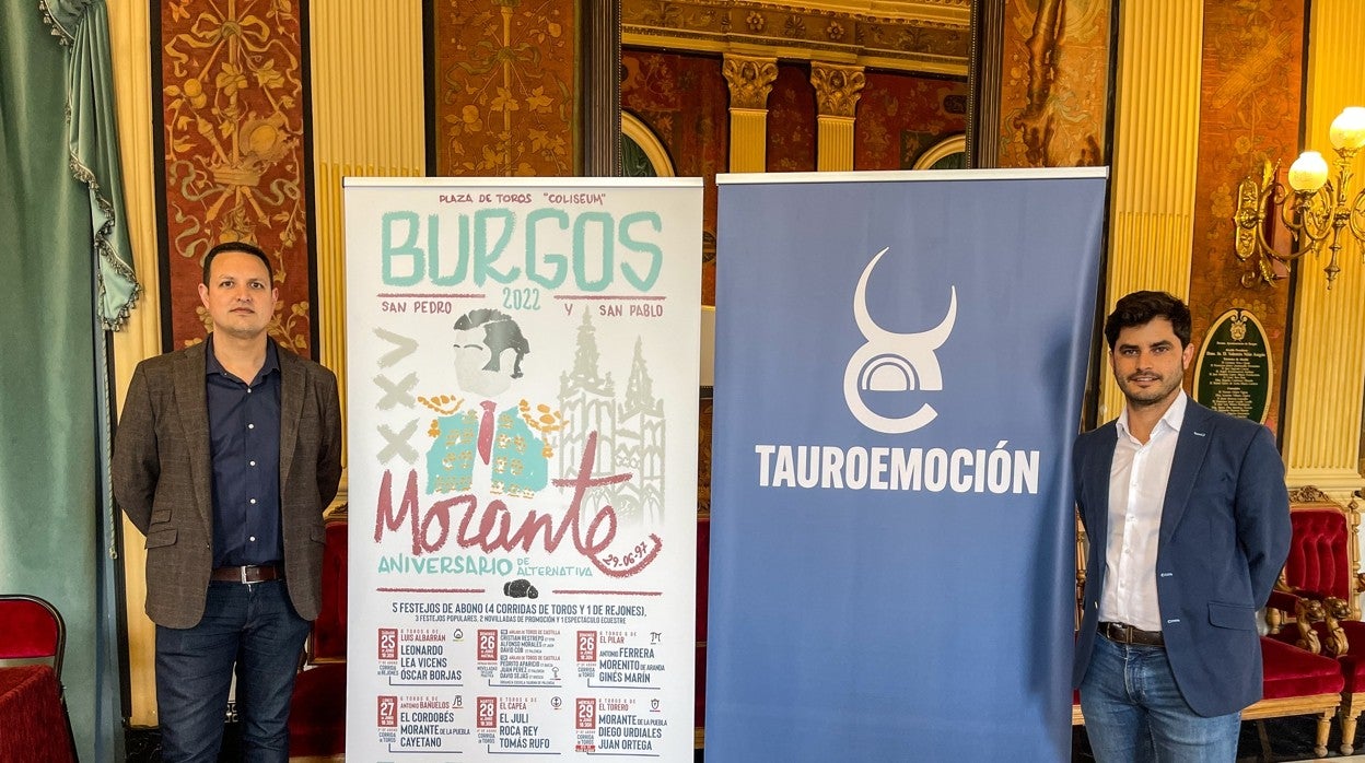 Alberto García y Nacho de la Viuda, en la presentación de la Feria de San Pedro y San Pablo de Burgos