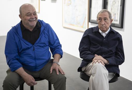 Alfonso Albacete y Juan Navarro Baldeweg, durante la conversación en Ponce+Robles